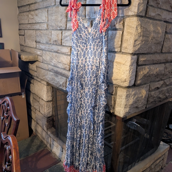 Vineyard Vines Henrietta Blue and Pink Patterned Dress, 8 - Picture 2 of 8